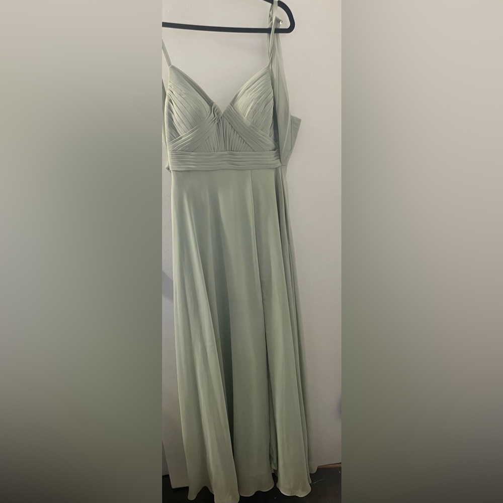 Azazie Soft Green Maxi dress